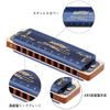 East Top Harmonica Blues Harmonica 10-Hole Harmonica C Key 10 Holes 20 Tones Stainless Steel Cover Canvas Case Cleaning Cloth Beginner to
