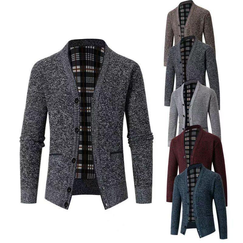 Sweater Men'S Fashion Jacket Warm Comfortable Mature Versatile Casual Knitted Cardigan Men'S Long Sleeves