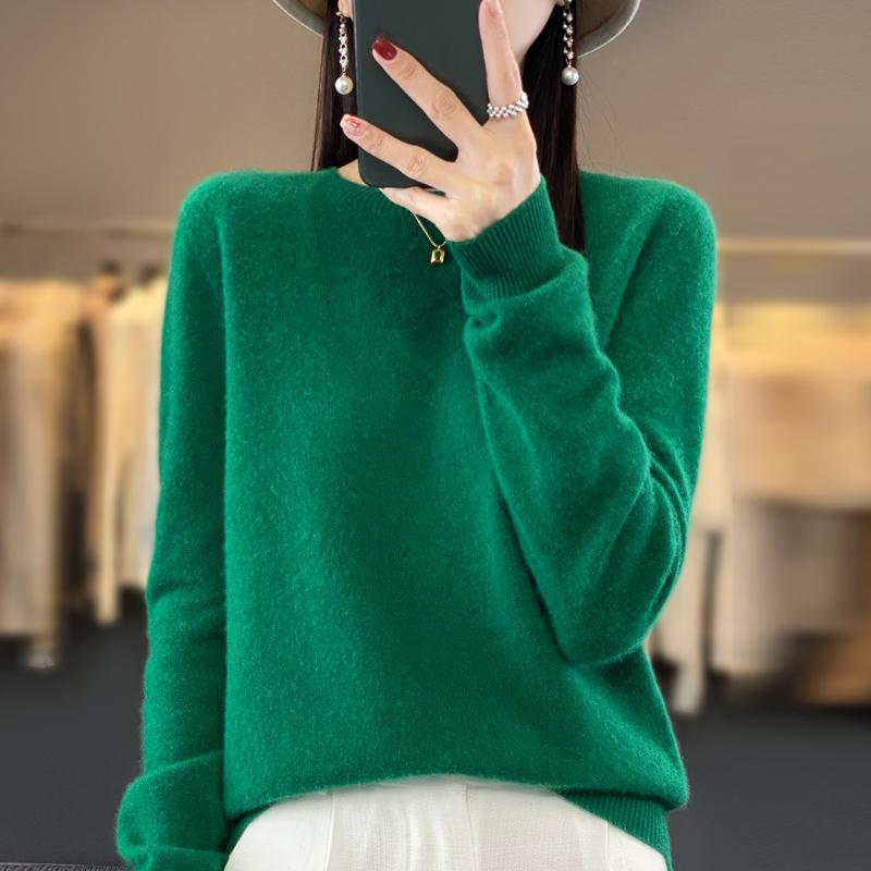 Women Sweater 100% Wool MODERN NEW SAGA Knit Pullover O-neck Thin Spring Autumn Jumpers Female Knit Tops