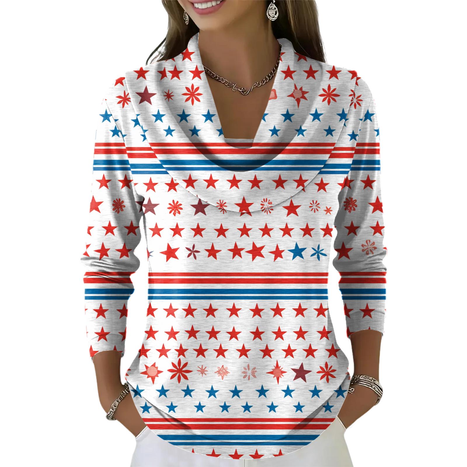 

Women s Casual And Fashionable Round Neck Long Sleeved Printed Top Sweater XL