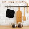 2 Pcs Cotton Pot Holders, Black, 6.69 X 6.69 Inch Square, Machine Washable