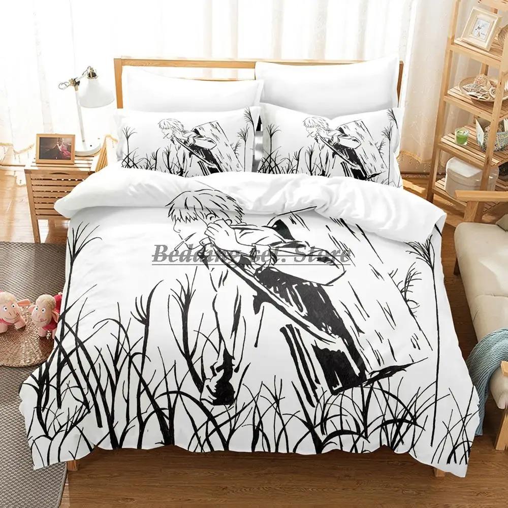 Mushishi Bedding Set Single Twin Full Queen King Size Bed Set Aldult Kid Bedroom Duvetcover Sets 3D Anime Bed Sheet Set