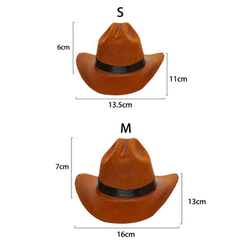 Chapéu de Cowboy Ocidental de Animal de Estimação Não Tecido Adereços de Cosplay Engraçados Boné Universal para Cão para Halloween Natal