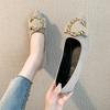 Ladies Fashion Spring 2025 New Style Pointed Walking Shoes Shallow Slip-on Comfortable Outdoor Casual Women's Single Shoes