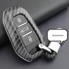 Carbon Fiber Protective Cover for Citroen C3 Aircross Elysee, 301, and Peugeot 208 Key Shells