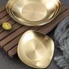 Stainless Steel Seasoning Dish Golden Korean Pickle Dishes Bone Dish   Table Sauce Appetizer