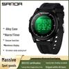 Sanda Men's Trendy Large Screen Waterproof Multifunctional Sport Watch