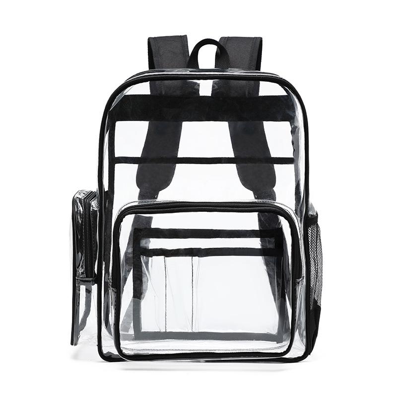 Large Capacity Waterproof Transparent PVC Backpack for Students and Travelers