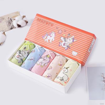 Ropa Interior para Niñas 5 Piezas/Lote Boxers de Algodón para Niñas Calzones Triángulo de Bebé de Dibujos Animados Calzoncillos Transpirables para Niños Bragas para Niñas