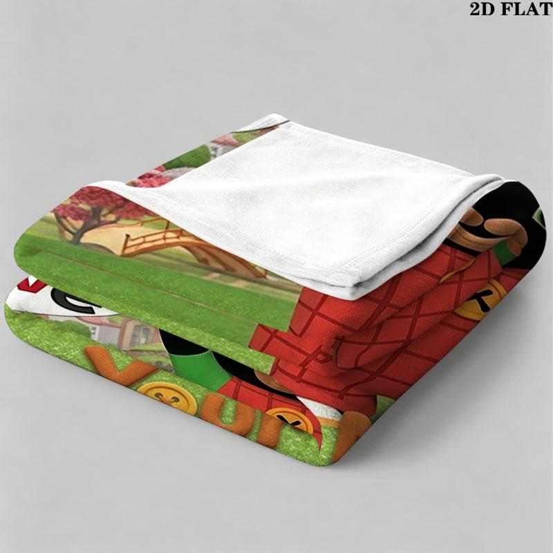 1PC Bing Custom Name Patterned Flannel Blanket Suitable For All Seasons for Home Decor Warmth and Comfort Gifts Holiday Present