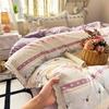 2026 Faux Cotton Washed Lace Bedding Set Floral Duvet Cover