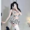 Sex Underwear, Milk Cow Split Suit, Pure Desire Uniform Temptation Three-point Bikini Two-dimensional Suit, Women