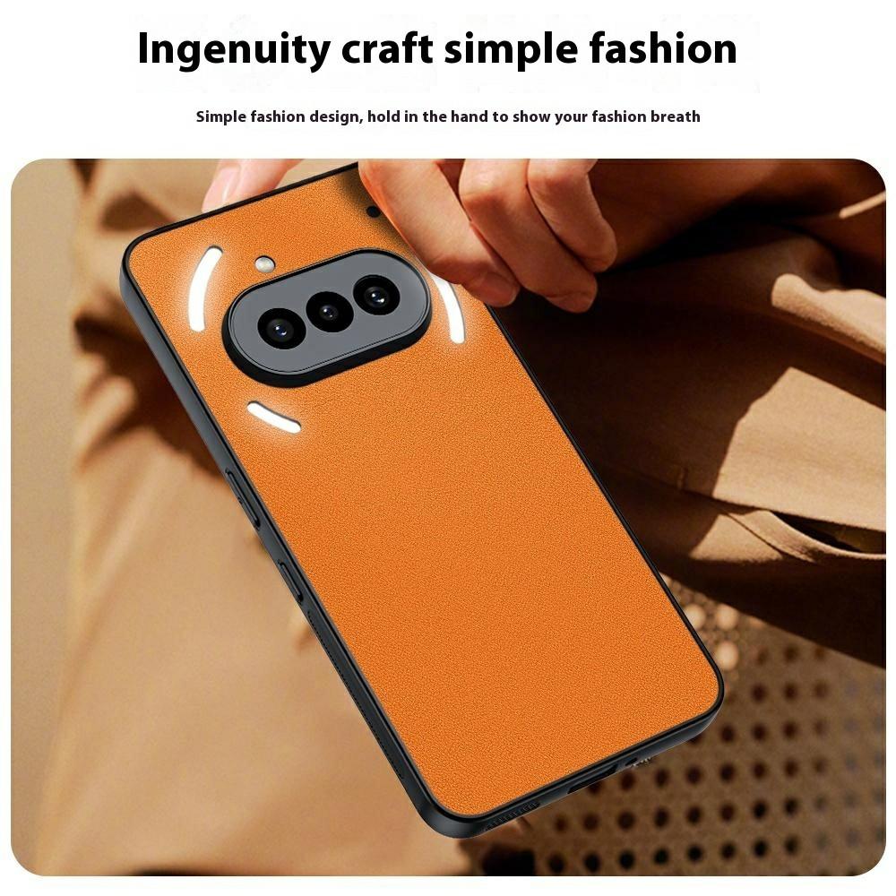 For Nothing Phone (3a) Case PU Leather Coated PC+TPU Anti-Drop Phone Cover