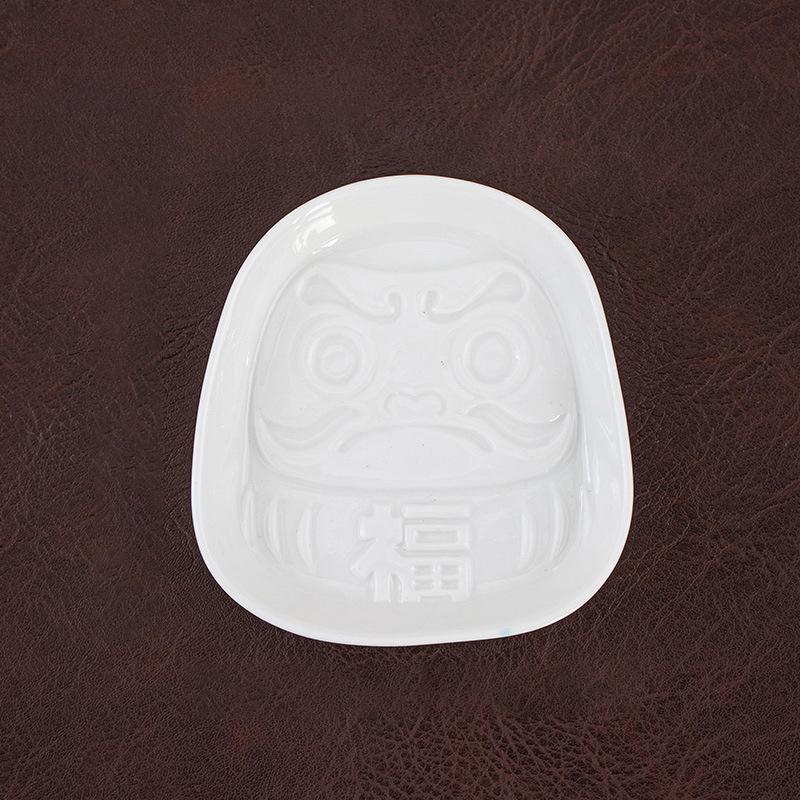 

Японская керамическая тарелка для соуса Дарума, тарелка для приправ, маленькая тарелка, подставка для конусообразных благовоний, подставка для конусообразных благовоний, держатель, домашний декор для стола