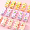 Cute Fruit Jelly Pencil Erasers Non-Toxic Soft Fun Animal Food Shaped Erasers for Kids Student School Stationery Gift