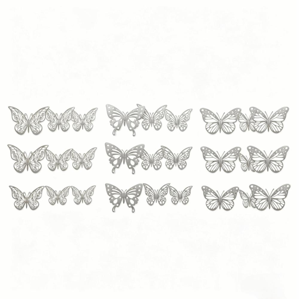 72Pcs 3 sizes Butterfly Wall Stickers Easy Cleaning 3D Butterfly Wall Decor Home Decor