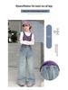 Girls' Embroidered Wide-Leg Denim Pants - Spring & Fall 2026 Junior High Style
