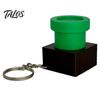 Stress Relief Clicker Toy 3D Printed Water Pipe with Keychain, Finger Pocket Fidget Toy, Mini Keyring for Backpack Charm Device