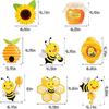 Honey Bumble Bee Hanging Swirl Decorations, 32PCS Bee Party Decorations Foil Ceiling Streamers Honey Bee Themed Birthday Party Baby Shower Gender