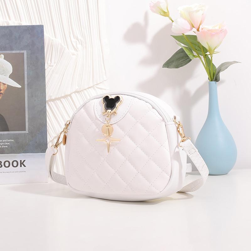 New women's diamond small round bag fashion embroidered women's bag shoulder messenger bag feeling bag one piece