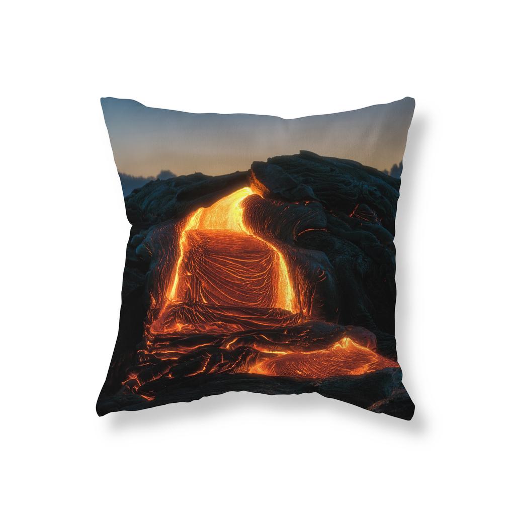 Volcanic Eruption Lava Landscape Throw Pillow Cover Sofa Decorative Pillow Cover Chair Cushion Cover Room Aesthetics Home Decor