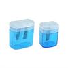 4 Pcs Double Hole Pencil Sharpener Colourful Pencil Cutter with Container Handheld Pencil Sharpener Pencil Cutting Tool