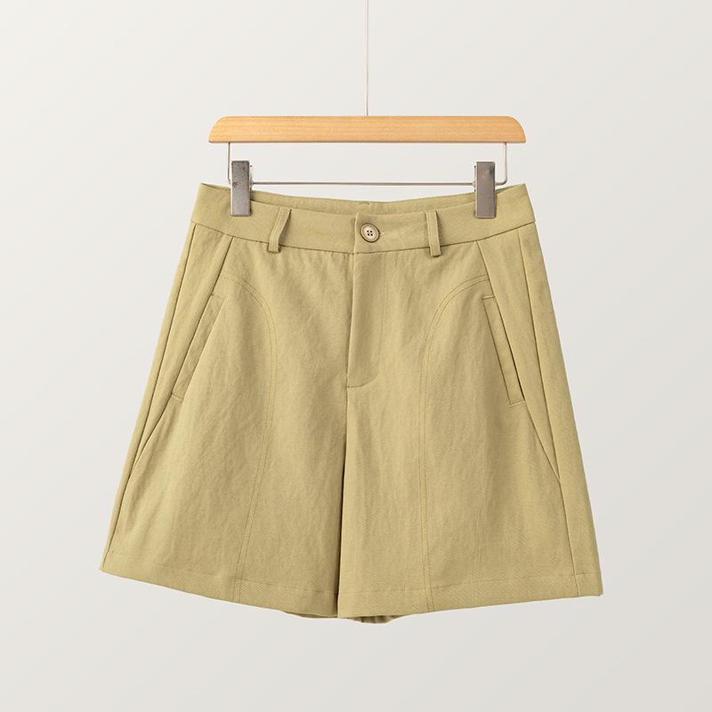 Women's 2026 Summer High-Waisted Loose Wide-Leg Capri Shorts - Casual Straight Five-Point Style