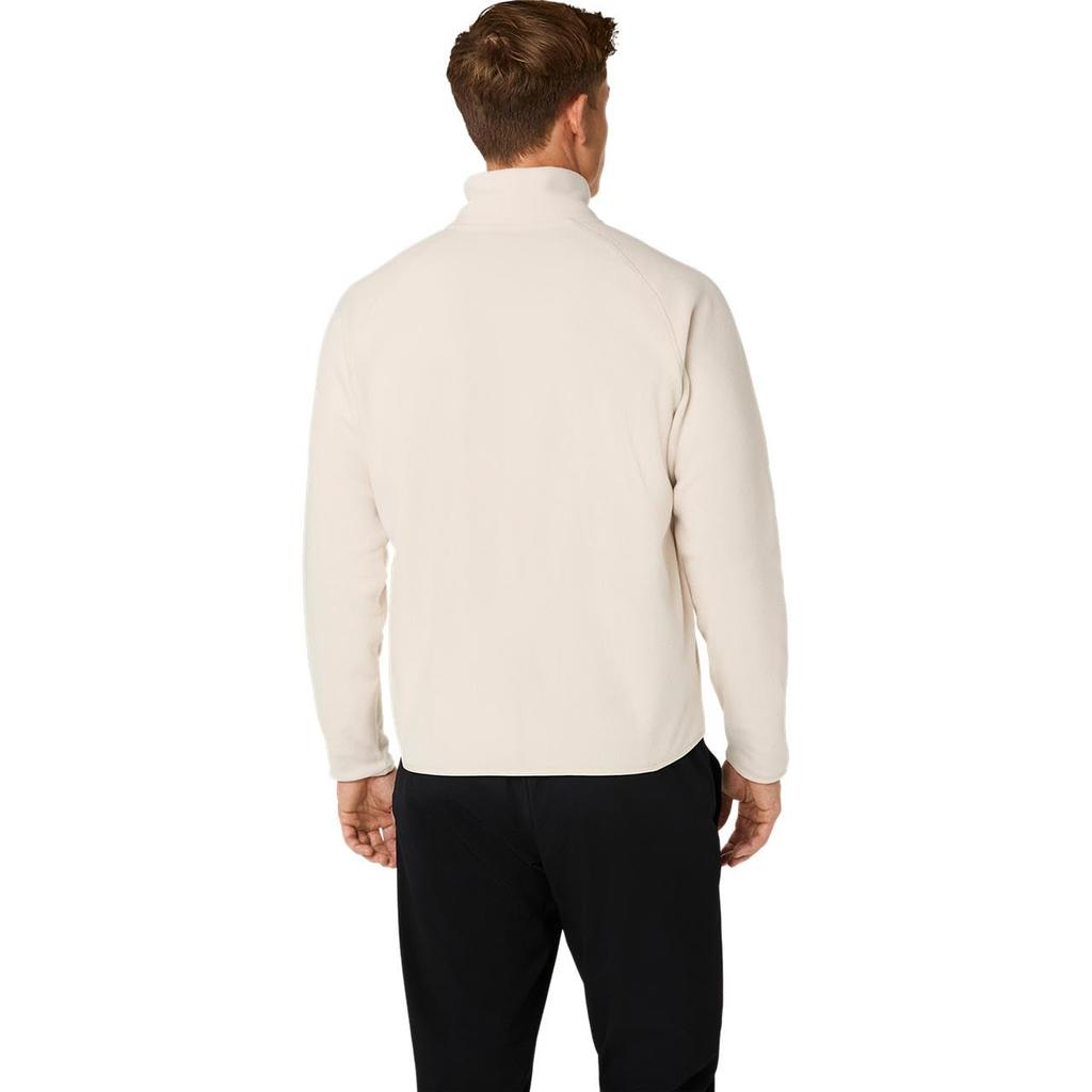Asics Training Wear Refined Texture Fleece Full Zip Top Oatmeal XL