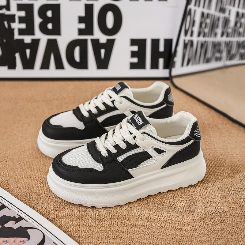 CRLAYDK Women's Tennis Walking Low Top Platform Casual Sneakers Lace Up Classic Skateboard Shoes Height Increase Trainers