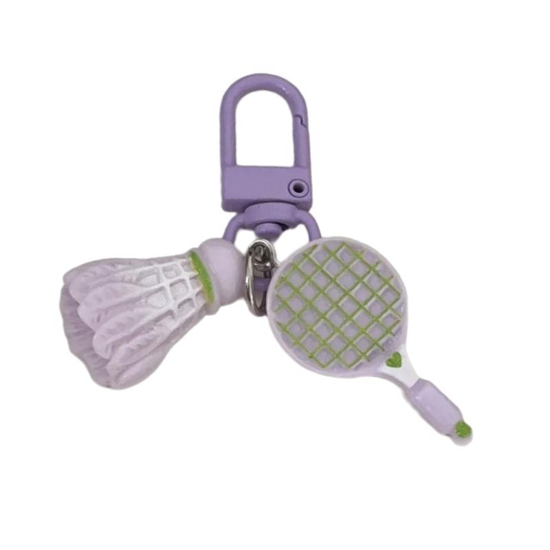 Motivational Badminton Keychain Cartoon Inspired Resin Plastic Hanging Decoration For Athletes Students Friend