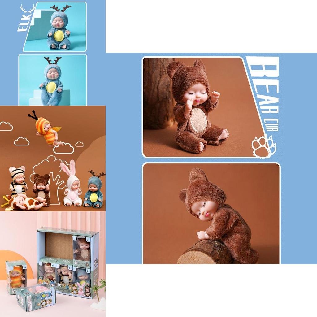 Crafted Lifelike Sleeping Newborn Baby Doll With Rotatable Limbs**