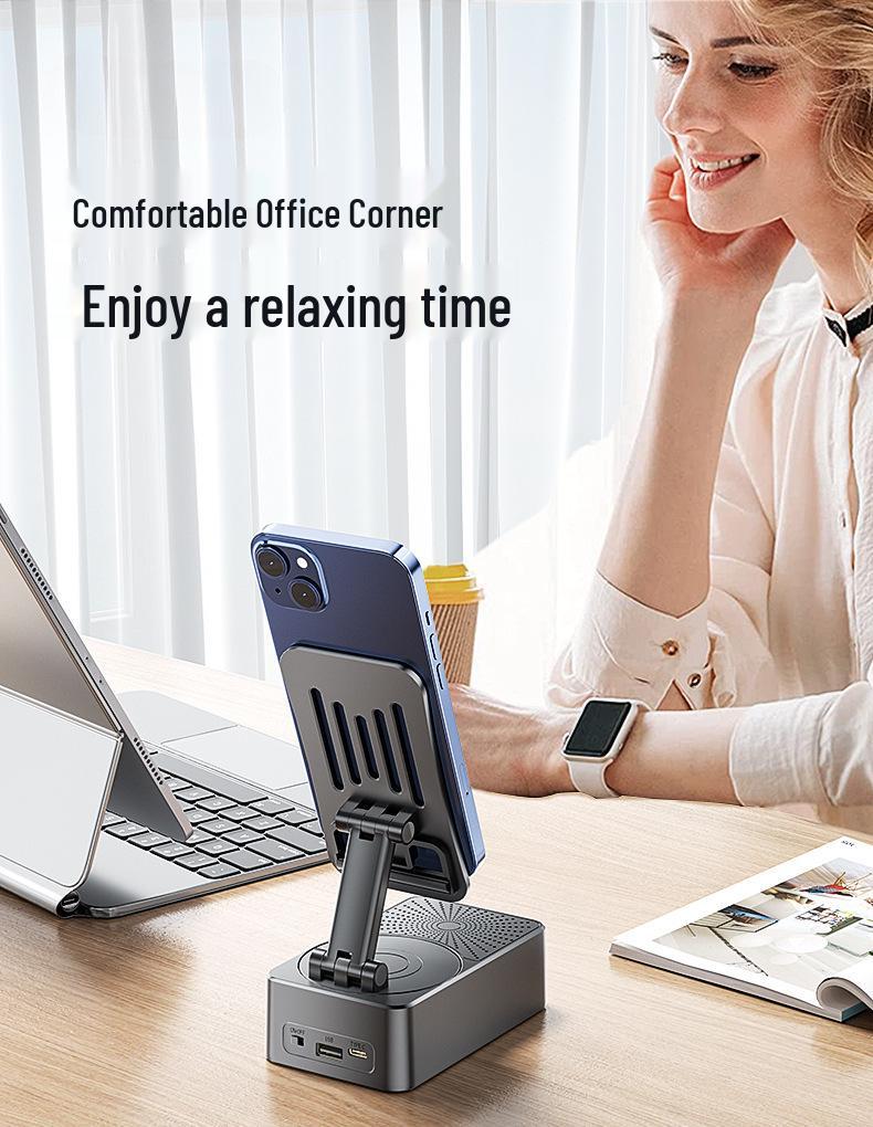 Endless Joy 3-in-1 Bluetooth Speaker: Desktop Stand, Charger, Music & Drama Playback