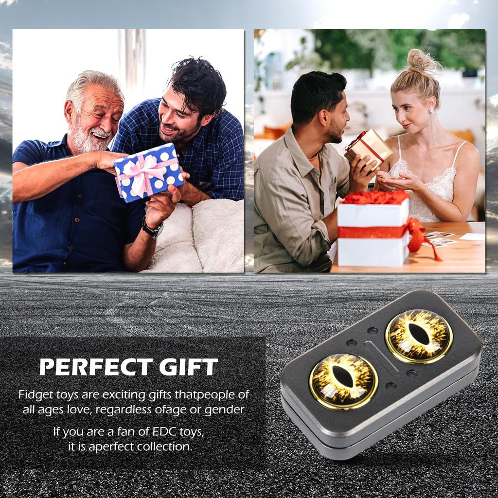 Owl Papa Coin EDC Mechanical Metal Slider Fingertip Push Card Decompression Desktop Toy