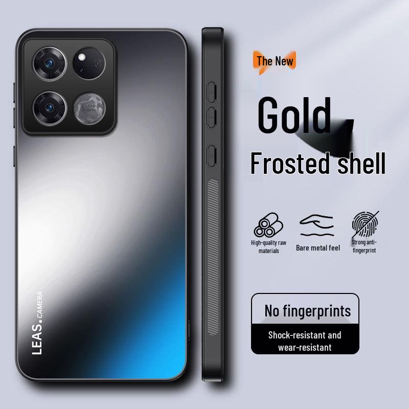 Hot60Pro Note50s Ultra-Thin Skin-Feel Drop-Proof Pova7 Phone Case with Matte Gold Finish