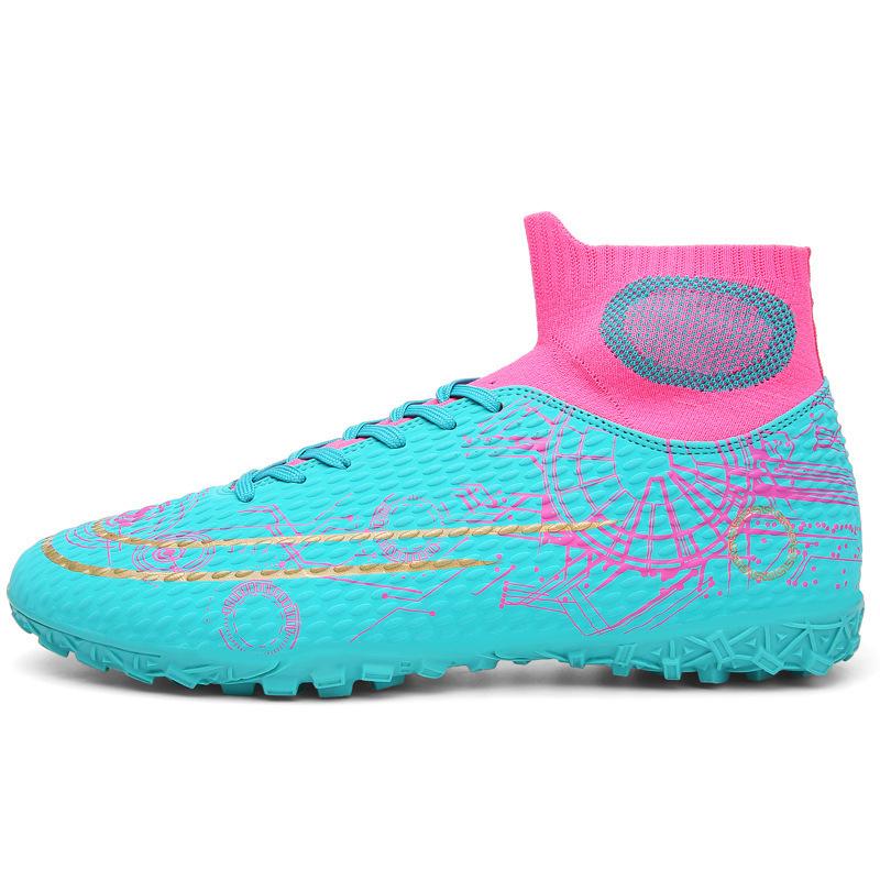 Broken long high-top football shoes, men's sports shoes, adult students, excellent price, grass training, foreign trade youth DingTalk