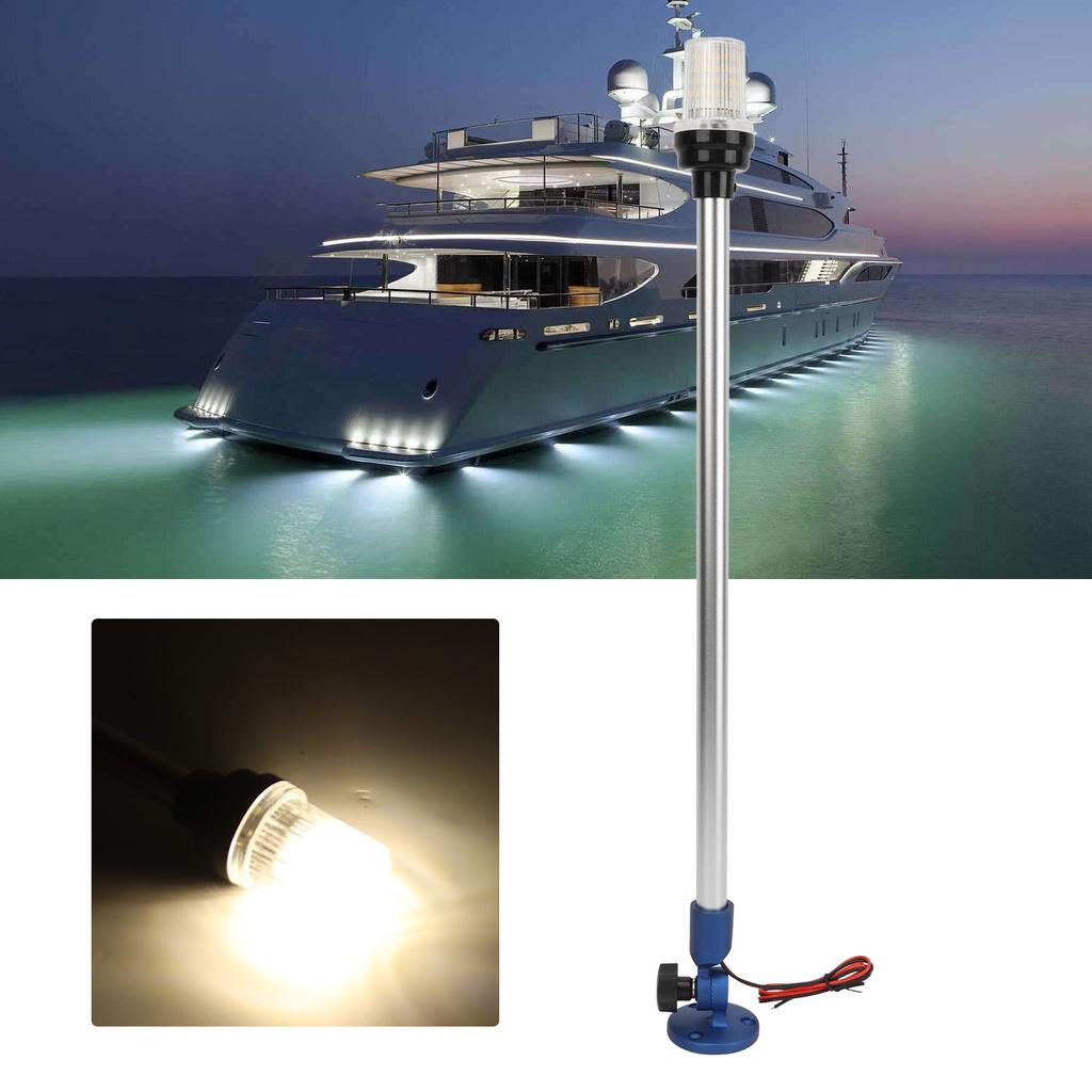 Boat   Light Waterproof 24 Inches LED All Round Stern Light with Aluminum Alloy Rotatable Base for Yachet Marine