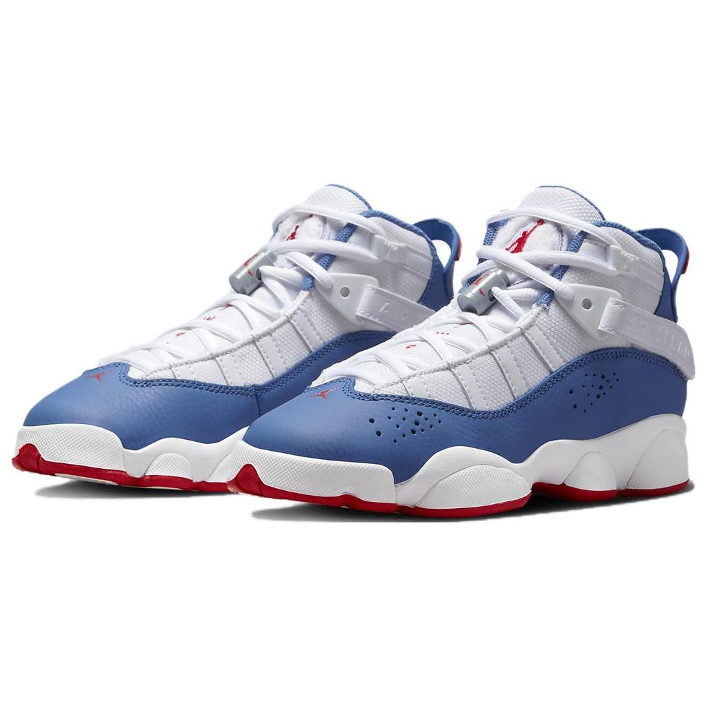 (GS) Air Jordan 6 Rings 'White True Blue' Kids' 323419-140