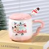 Cute Hand-Painted Santa Claus Ceramic Cartoon Mug Souvenir