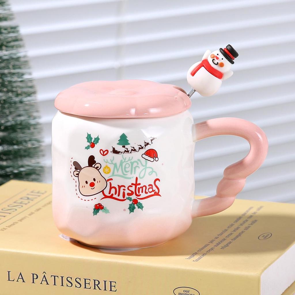 Cute Hand-Painted Santa Claus Ceramic Cartoon Mug Souvenir