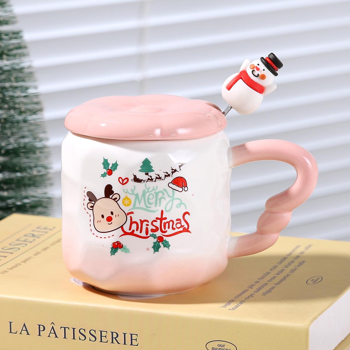 Cute Hand-Painted Santa Claus Ceramic Cartoon Mug Souvenir 380ML