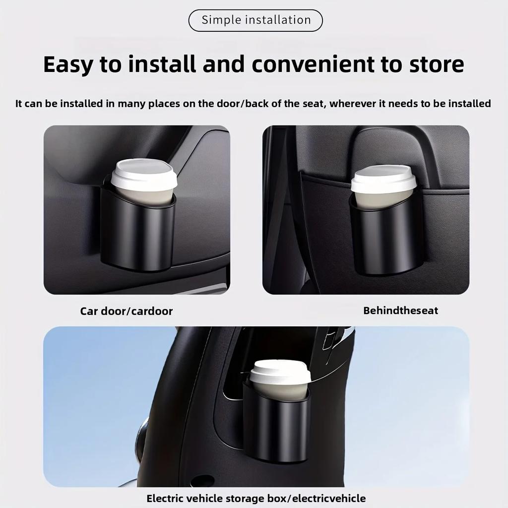 Car Door Cup Holder Box Back Clip Design Drink Rack Storage Bin Universal Car Seat Back Water Cup Box Organizer