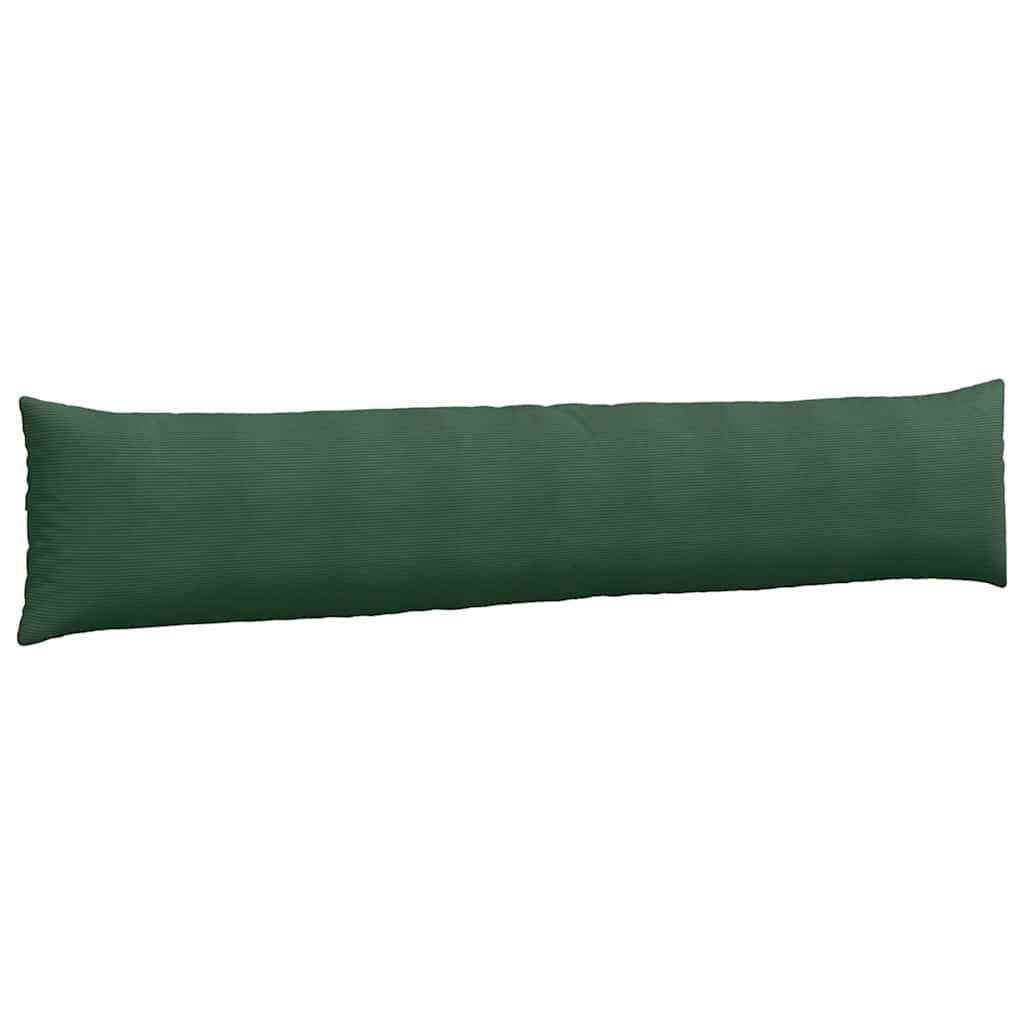 Sofa Cushions 2 Pieces Dark Green 200 x 40 cm Cord Fabric