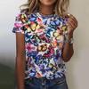 Summer Women T-Shirts Butterfly Print Fashion Tee For Ladies Shirt Basic Casual Female Top Print Oversized Female Clothing 2024