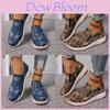 Trendy Women's Denim Slip-on Sneakers For Casual Everyday Wear In Blue And Brown