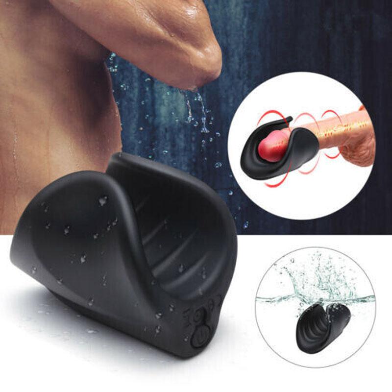 Male Penis Trainer Vibrator Masturbator Vibrating Cock Glans Stimulator Ejaculation Delay Exerciser Sex Toys for Adults Men Male