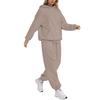 Übergroßes Sweatshirt und Jogginghosen-Set 2-teilige Damen-Outfits Hoodie Herbstmode Trainingsanzug mit Taschen
