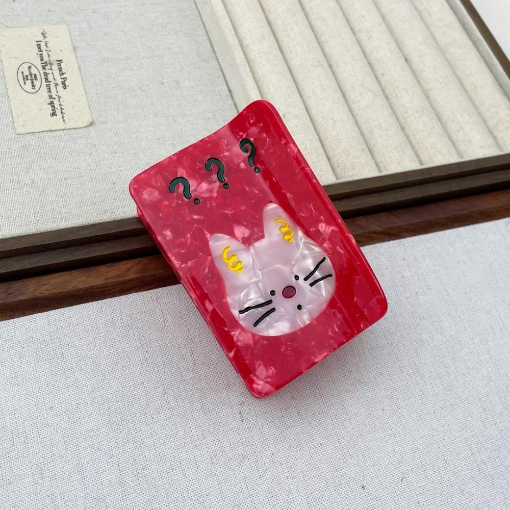 Headwear Cartoon Animal Hair Clip Puppy Geometry Shark Clip Funny Bear Acetate Hair Claw  Female