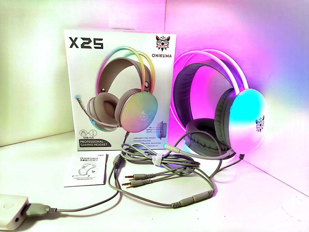 X25 Gradient Dynamic Lighting Headset: Gaming Headset with Cross-Border Design for E-Sports Enthusiasts.