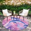 Cartoon Colorful Dolphin Pattern Round rug,Carpet Rug for Living Room Bedroom  Playroom ,Non-slip Floor Mat,Holiday Gifts and Birthday Gifts.