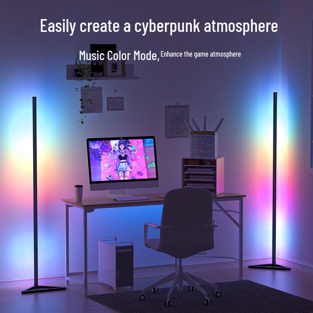 RGB LED Corner Ambient Music Pickup Floor Light